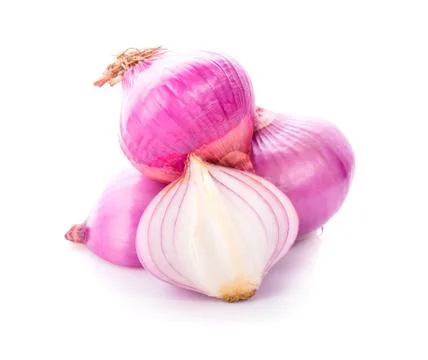 Shallots isolated on white background Stock Photos