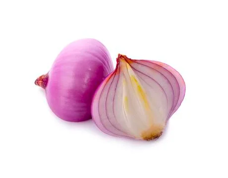 Shallots isolated on white background Foto stock
