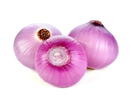 Shallots isolated on white background Stock Photos
