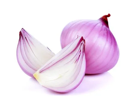 Shallots isolated on white background Stock Photos
