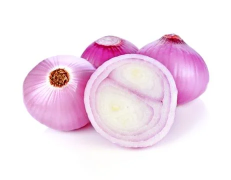 Shallots isolated on white background Stock Photos