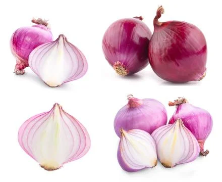 Shallots isolated on white background Stock Photos