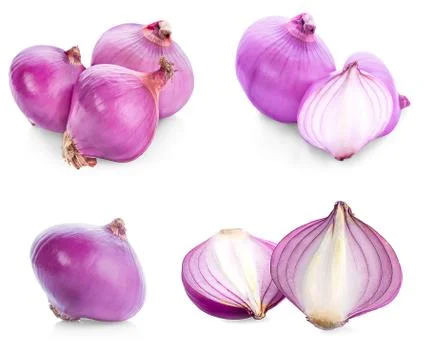 Shallots isolated on white background Stock Photos