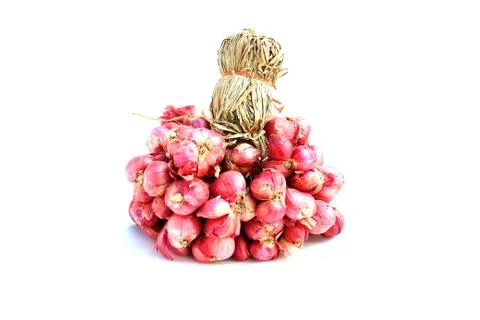 Shallots on isolated white Stock Photos