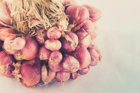 Shallots in white background Stock Photos