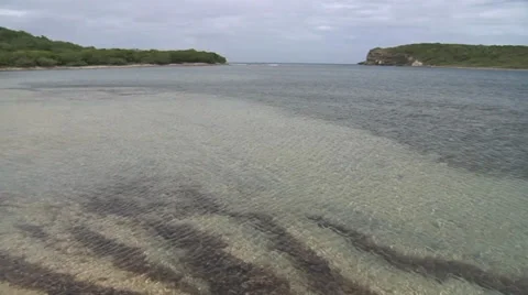 Shallow bay pan left to right Stock Footage 30767011