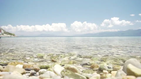 Shallow Beach With Pebbles Stock Footage 307910659