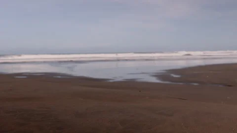 Shallow Dept of Field Sandy Beach. Jaco Costa Rica. Stock Footage 243389614