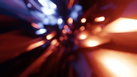 Shallow depth of field bokeh blur abstract tunnel seamless looping animation. Stock Footage 136140274