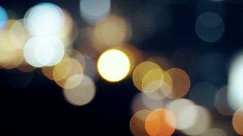 Shallow depth of field bokeh from night cityscape Video stock 75335250