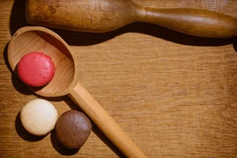 Shallow Depth of Field image of three cookies Stock Photos