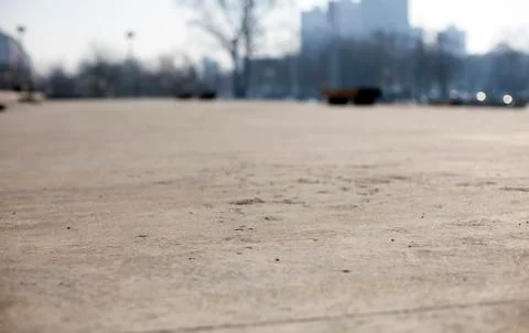 Shallow depth of Field - low angle concrete floor Stock Photos