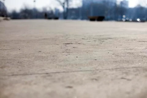 Shallow depth of Field - low angle concrete floor Stock Photos