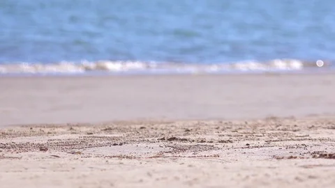 Shallow depth of field. Relax and vacation concept. Ocean surf and waves Stock-Footage 117823289
