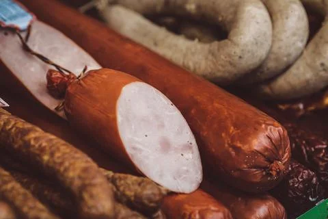 Shallow depth of field (selective focus) image with traditional Romanian wint Foto stock