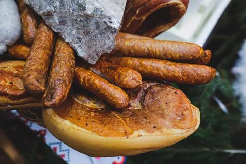 Shallow depth of field (selective focus) image with traditional Romanian wint Stock Photos