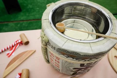 Shallow depth of field (selective focus) details with a traditional Japanese  Stock-Fotos