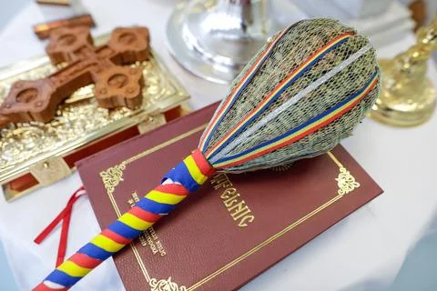 Shallow depth of field (selective focus) image with Christian Orthodox item.. Stock Photos
