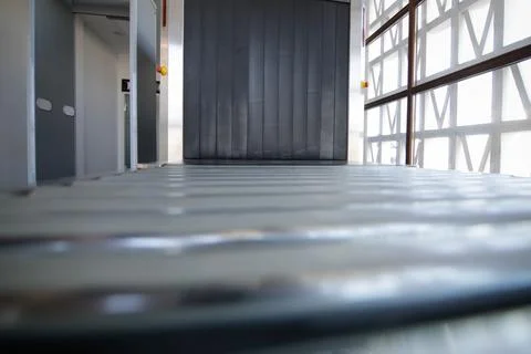 Shallow depth of field (selective focus) image with a x-ray scanning machin.. Stock Photos