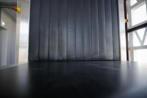 Shallow depth of field (selective focus) image with a x-ray scanning machin.. Foto stock