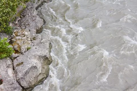 A shallow fast river Stock Photos