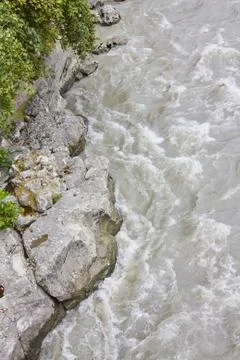 A shallow fast river Stock Photos