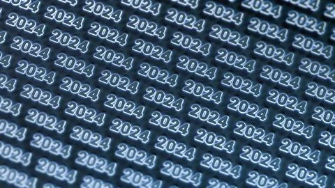 Shallow focus background for a 2024 years Stock Illustration