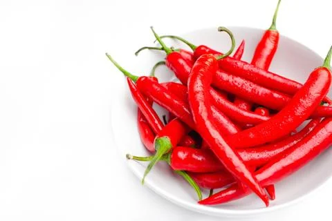 Shallow Focus Red Chilli Peppers Foto stock