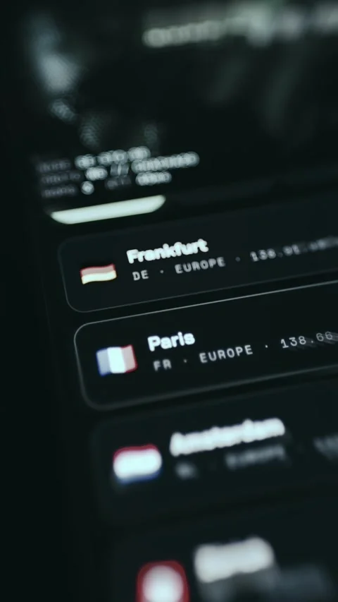 Shallow Focus View of Blocked and Allowed IP Address - Technical Visualization Stock Footage 336976338