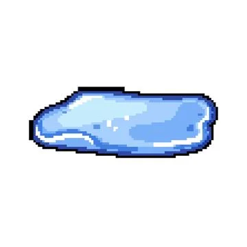 Shallow puddle pixel art vector illustration 스톡 일러스트