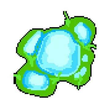 Shallow puddle pixel art vector illustration 스톡 일러스트