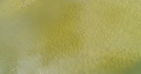 Shallow river, footage from a drone Stock Footage 132999197