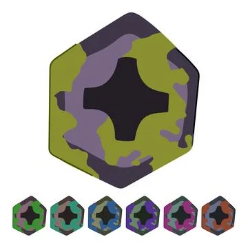 Shallow rusty screw head vector cartoon graphic 스톡 일러스트