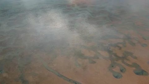 Shallow water aerial view ocean Stock Footage 170973733