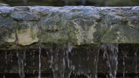 Shallow Water Flowing Over The Stone Stock Footage 247449901