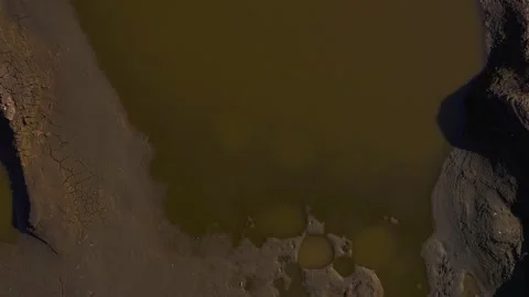 Shallowing of the Dnieper river Stock Footage 248068017