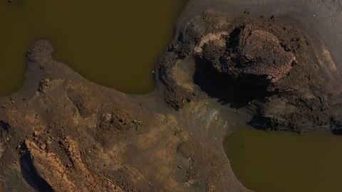 Shallowing of the Dnipro river, Ukraine Stock Footage 248068225
