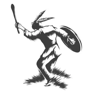 Shaman Dance Stock Illustration