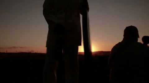 Shaman going throw the camera with gong Stock Footage 65746121