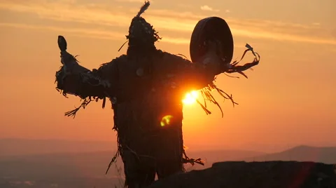 Shaman makes them the sun Video stock 50457608
