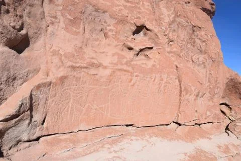 Shaman Petroglyphs 1 - Atacama Desert Stock Photos