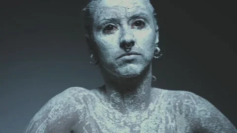 Shamanic dance of young witch. Stock Footage 133560094