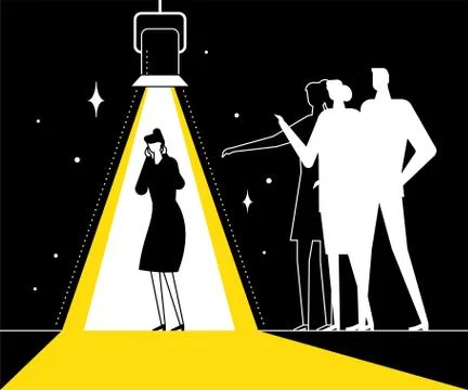 Shame - modern vector flat design style illustration Stock Illustration