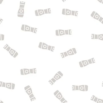 Shampoo bottle for cat glyph vector seamless pattern Stockillustratie