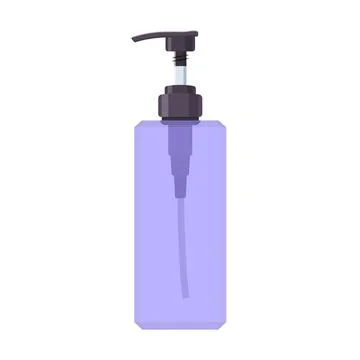 Shampoo Bottle Flat Illustration. Clean Icon Design Element on Isolated Whi.. Stock Illustration