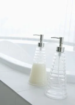 Shampoo bottles Stock Photos