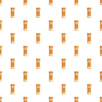 Shampoo bottles repeating continuously on a white background Stock Illustration
