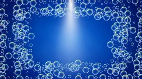 Shampoo bubble. Detergent bath foam, suds and soap for bathtub. Stock Illustration