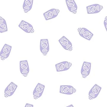 Shampoo coconut coco glyph seamless pattern イラスト素材