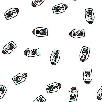 Shampoo coconut coco vector seamless pattern Stock Illustration